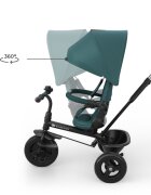 KINDERKRAFT Tricicleta pentru copii Aston 2 Plus Green rotatie 360 maner reglabil greutate admisa 25 kg