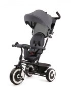 KINDERKRAFT Tricicleta pentru copii Aston Malachite Grey cu sezut reversibil roti din spuma Eva suport pentru picioare copertina XXL frana pe rotile din spate de la varsta de 9 luni