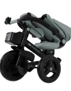 KINDERKRAFT Tricicleta pentru copii Aveo 2 Plus Green pliabila cu scaun reglabil si reversibil suport picioare controlul directiei