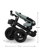 KINDERKRAFT Tricicleta pentru copii Aveo 2 Plus Green pliabila cu scaun reglabil si reversibil suport picioare controlul directiei