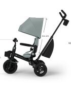 KINDERKRAFT Tricicleta pentru copii Aveo 2 Plus Green pliabila cu scaun reglabil si reversibil suport picioare controlul directiei