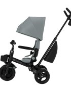 KINDERKRAFT Tricicleta pentru copii Aveo 2 Plus Grey pliabila cu scaun reglabil si reversibil suport picioare controlul directiei