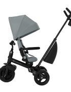 KINDERKRAFT Tricicleta pentru copii Aveo 2 Plus Grey pliabila cu scaun reglabil si reversibil suport picioare controlul directiei