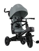 KINDERKRAFT Tricicleta pentru copii Aveo 2 Plus Grey pliabila cu scaun reglabil si reversibil suport picioare controlul directiei