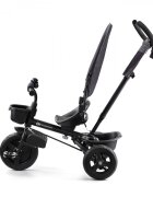 KINDERKRAFT Tricicleta pentru copii Aveo Malachite Grey de la 9 luni cu sezut rotativ suport pentru picioare maner cu control al directiei gentuta si cos pentru accesorii