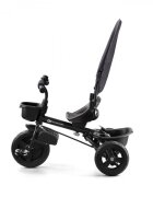KINDERKRAFT Tricicleta pentru copii Aveo Malachite Grey de la 9 luni cu sezut rotativ suport pentru picioare maner cu control al directiei gentuta si cos pentru accesorii