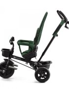 KINDERKRAFT Tricicleta pentru copii Aveo Mystic Green de la 9 luni cu sezut rotativ suport pentru picioare maner cu control al directiei gentuta si cos pentru accesorii