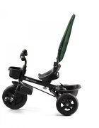 KINDERKRAFT Tricicleta pentru copii Aveo Mystic Green de la 9 luni cu sezut rotativ suport pentru picioare maner cu control al directiei gentuta si cos pentru accesorii