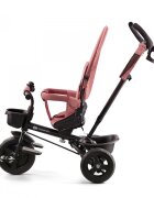 KINDERKRAFT Tricicleta pentru copii Aveo Rose Pink de la 9 luni cu sezut rotativ suport pentru picioare maner cu control al directiei gentuta si cos pentru accesorii