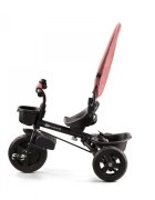 KINDERKRAFT Tricicleta pentru copii Aveo Rose Pink de la 9 luni cu sezut rotativ suport pentru picioare maner cu control al directiei gentuta si cos pentru accesorii