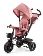KINDERKRAFT Tricicleta pentru copii Aveo Rose Pink de la 9 luni cu sezut rotativ suport pentru picioare maner cu control al directiei gentuta si cos pentru accesorii