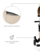 KINDERKRAFT Tricicleta pentru copii Easytwist Beige cu scaun reversibil pozitie de somn cauciucuri PU protectie UV de la varsta de 9 luni