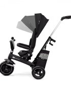 KINDERKRAFT Tricicleta pentru copii Easytwist Black cu scaun reversibil pozitie de somn cauciucuri PU protectie UV de la varsta de 9 luni