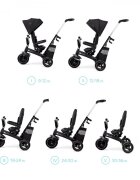 KINDERKRAFT Tricicleta pentru copii Easytwist Black cu scaun reversibil pozitie de somn cauciucuri PU protectie UV de la varsta de 9 luni