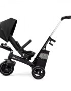KINDERKRAFT Tricicleta pentru copii Easytwist Black cu scaun reversibil pozitie de somn cauciucuri PU protectie UV de la varsta de 9 luni