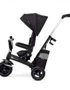 KINDERKRAFT Tricicleta pentru copii Easytwist Black cu scaun reversibil pozitie de somn cauciucuri PU protectie UV de la varsta de 9 luni