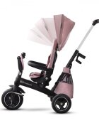 KINDERKRAFT Tricicleta pentru copii Easytwist Mauvelous Pink cu scaun reversibil pozitie de somn cauciucuri PU protectie UV de la varsta de 9 luni