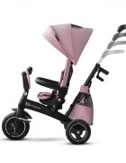 KINDERKRAFT Tricicleta pentru copii Easytwist Mauvelous Pink cu scaun reversibil pozitie de somn cauciucuri PU protectie UV de la varsta de 9 luni