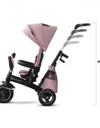 KINDERKRAFT Tricicleta pentru copii Easytwist Mauvelous Pink cu scaun reversibil pozitie de somn cauciucuri PU protectie UV de la varsta de 9 luni