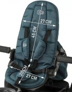 KINDERKRAFT Tricicleta pentru copii Easytwist Midnight Green cu scaun reversibil pozitie de somn cauciucuri PU protectie UV de la varsta de 9 luni