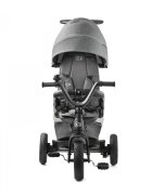 KINDERKRAFT Tricicleta pentru copii Easytwist platinum grey cu sezut rotativ 360 grade maner cu control al directiei reglabil pe 4 niveluri suport pentru cana sac-rucsac pentru accesorii frana pe rotile din spate