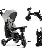 KINDERKRAFT Tricicleta pentru copii Jazz 2 Grey pliabila scaun rotativ spatar reglabil maner ajustabil