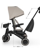 KINDERKRAFT Tricicleta pentru copii Jazz 3 Bej pliabila scaun rotativ spatar reglabil maner ajustabil