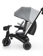 KINDERKRAFT Tricicleta pentru copii Jazz 3 Gri pliabila scaun rotativ spatar reglabil maner ajustabil
