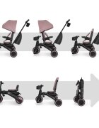 KINDERKRAFT Tricicleta pentru copii Jazz 3 Roz pliabila scaun rotativ spatar reglabil maner ajustabil