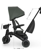 KINDERKRAFT Tricicleta pentru copii Jazz 3 Verde pliabila scaun rotativ spatar reglabil maner ajustabil