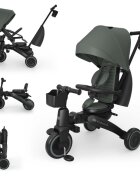 KINDERKRAFT Tricicleta pentru copii Jazz 3 Verde pliabila scaun rotativ spatar reglabil maner ajustabil