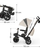 KINDERKRAFT Tricicleta pentru copii Spinstep 2 Plus Beige rotatie 360 maner telescopic greutate admisa 25 kg