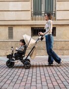 KINDERKRAFT Tricicleta pentru copii Spinstep 2 Plus Beige rotatie 360 maner telescopic greutate admisa 25 kg