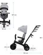 KINDERKRAFT Tricicleta pentru copii Twipper 5 in 1 cu scaun rotativ cadru din aliaj de magneziu spatar reglabil suport picioare maner telescopic accesorii