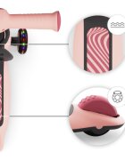 KINDERKRAFT Trotineta pentru copii Halley 2 Rose Pink reglabila pliabila roti Led luminoase cu scaunel