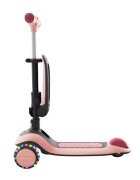 KINDERKRAFT Trotineta pentru copii Halley 2 Rose Pink reglabila pliabila roti Led luminoase cu scaunel