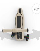 KINDERKRAFT Trotineta pentru copii Halley 2 Stone White reglabila pliabila roti Led luminoase cu scaunel