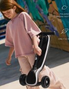 KINDERKRAFT Trotineta pentru copii Raket Black pliabila platforma si roti LED ghidon reglabil greutate admisa 50 kg