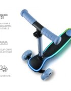 KINDERKRAFT Trotineta pentru copii Raket Blue pliabila platforma si roti LED ghidon reglabil greutate admisa 50 kg