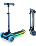 KINDERKRAFT Trotineta pentru copii Raket Blue pliabila platforma si roti LED ghidon reglabil greutate admisa 50 kg