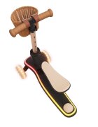 KINDERKRAFT Trotineta pentru copii Raket Up Beige pliabila reglabila cu lumini Led si scaunel