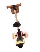 KINDERKRAFT Trotineta pentru copii Raket Up Beige pliabila reglabila cu lumini Led si scaunel