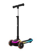 KINDERKRAFT Trotineta pentru copii Raket Up Black pliabila reglabila cu lumini Led si scaunel