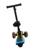 KINDERKRAFT Trotineta pentru copii Raket Up Black pliabila reglabila cu lumini Led si scaunel