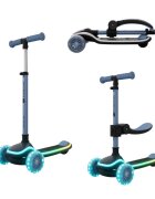 KINDERKRAFT Trotineta pentru copii Raket Up Blue pliabila reglabila cu lumini Led si scaunel