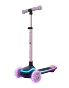 KINDERKRAFT Trotineta pentru copii Raket Up Pink pliabila reglabila cu lumini Led si scaunel