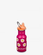 Klean Kanteen Sticla din otel pentru copii Kid Classic Narrow 355 ml cu capac sippy Happy Flowers