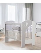 Klups Mobilier camera copii si bebelusi Nel Heart alb gri