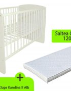 Klups Patut Karolina II Alb + Saltea 10