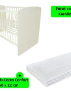Klups Patut Karolina II Alb + Saltea 12